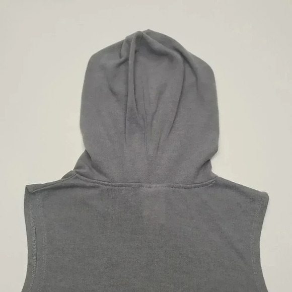 {Disney Parks} Currently Craving Snacks Print Grey Sleevesless Hooded Sweater - Picture 7 of 10